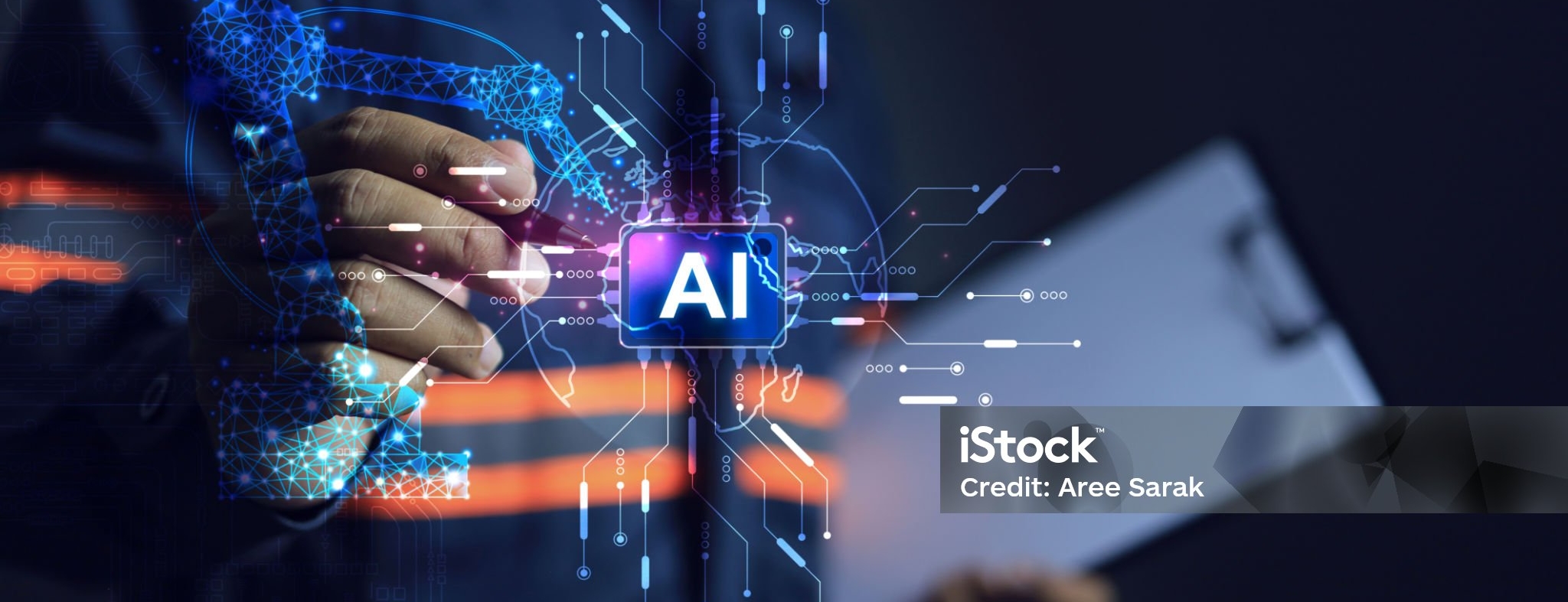 蓝色科技背景封面图